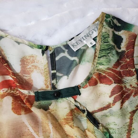 Keyingyi small elegant sheer dress overlay high split - Picture 4 of 8